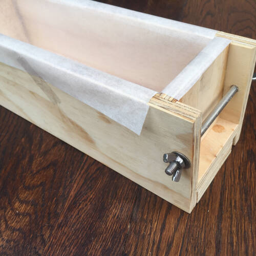 plywood soap mould box - custom made - lined with paper